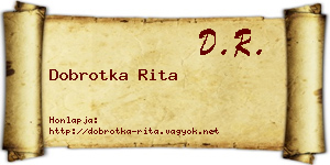 Dobrotka Rita névjegykártya