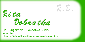 rita dobrotka business card